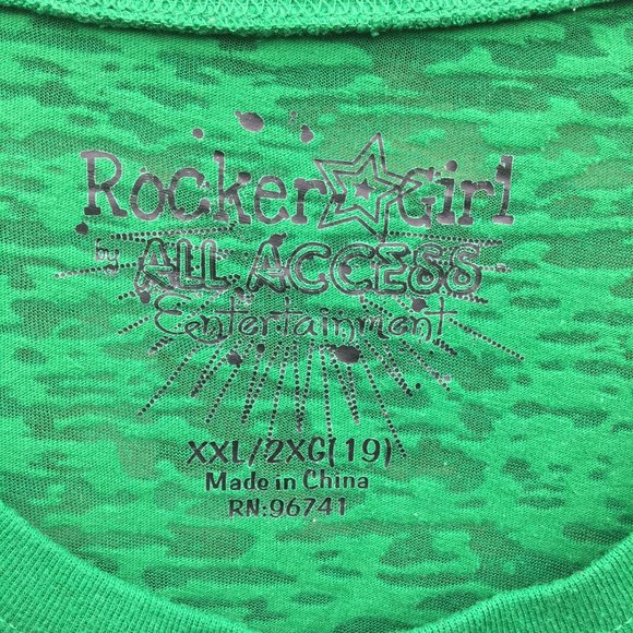 St Paddys Tee Shirt XXL Green Burnout This Is My Lucky Shirt Graphic - Picture 6 of 6